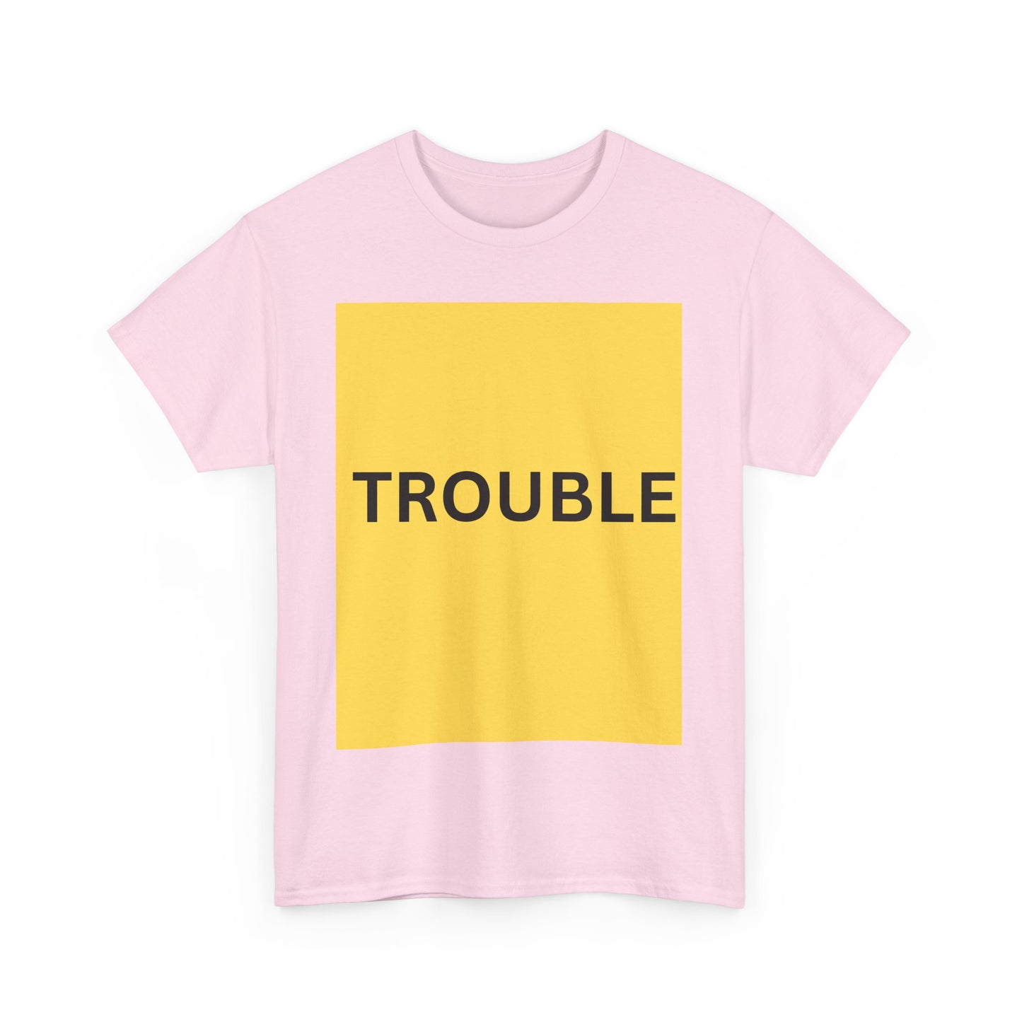 Trouble Unisex Heavy Cotton Tee - Bold Graphic T-Shirt for Everyday Style