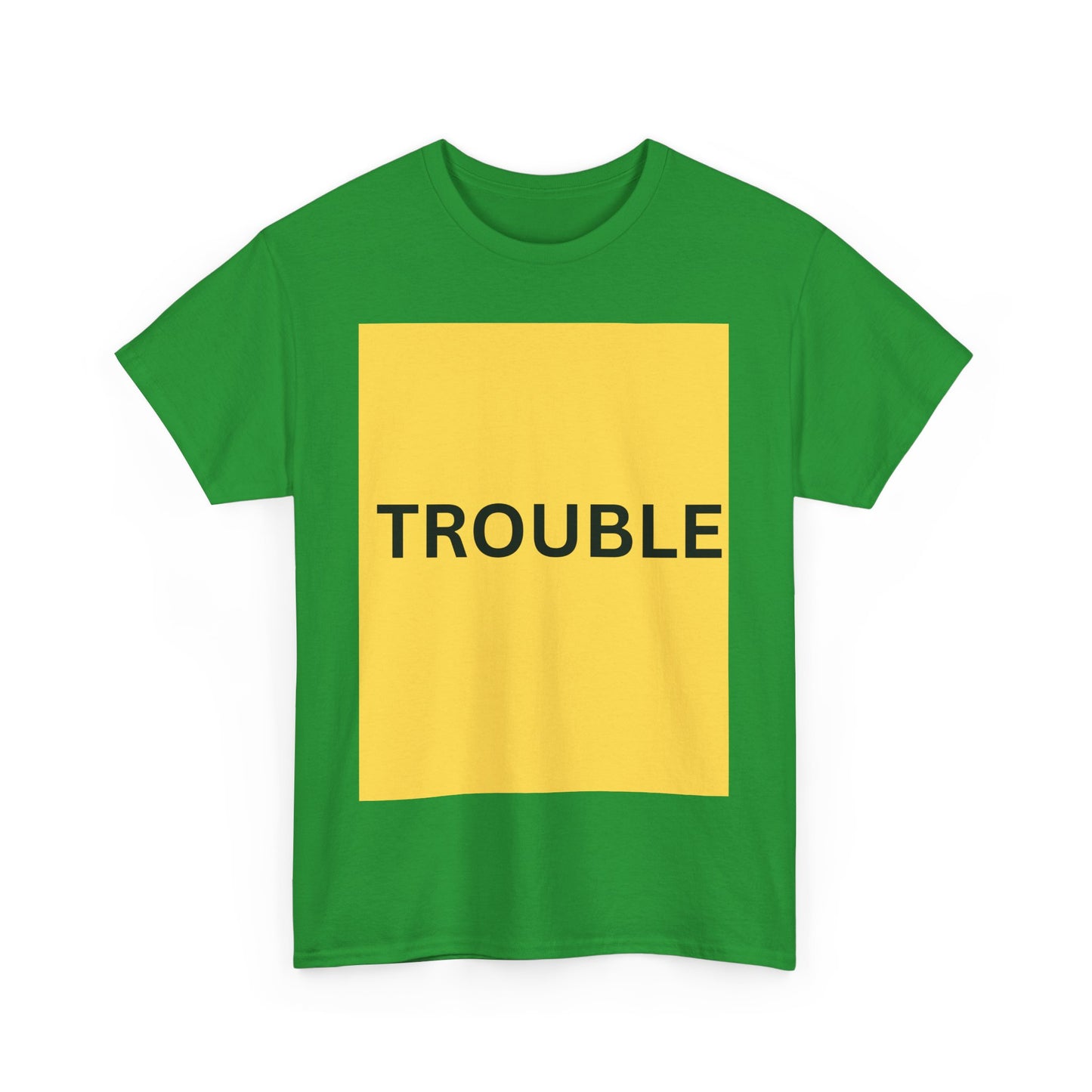 Trouble Unisex Heavy Cotton Tee - Bold Graphic T-Shirt for Everyday Style