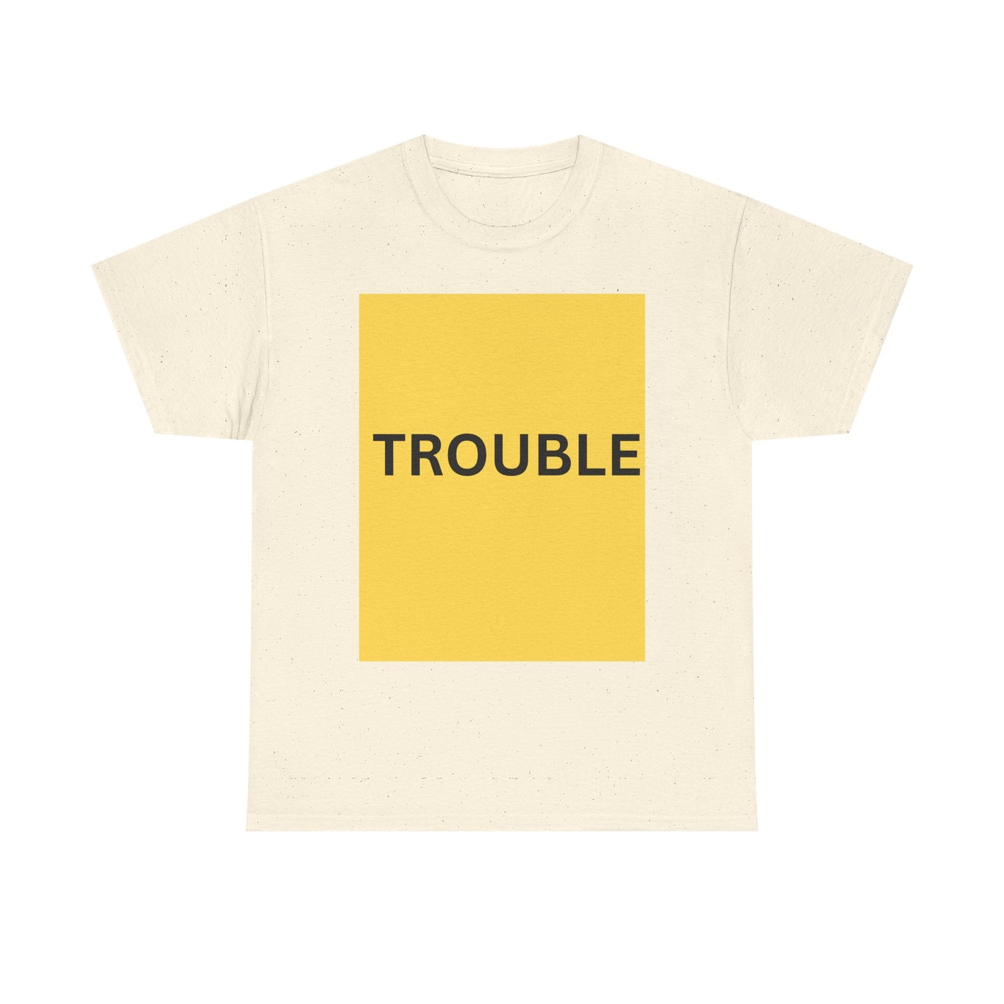 Trouble Unisex Heavy Cotton Tee - Bold Graphic T-Shirt for Everyday Style