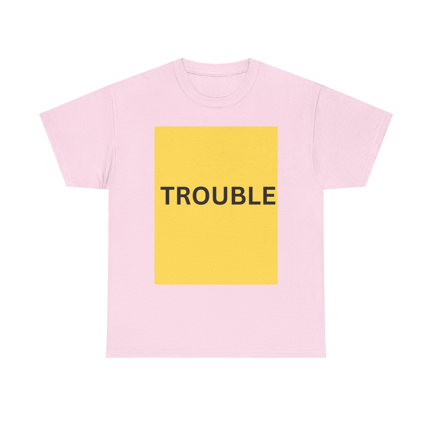 Trouble Unisex Heavy Cotton Tee - Bold Graphic T-Shirt for Everyday Style