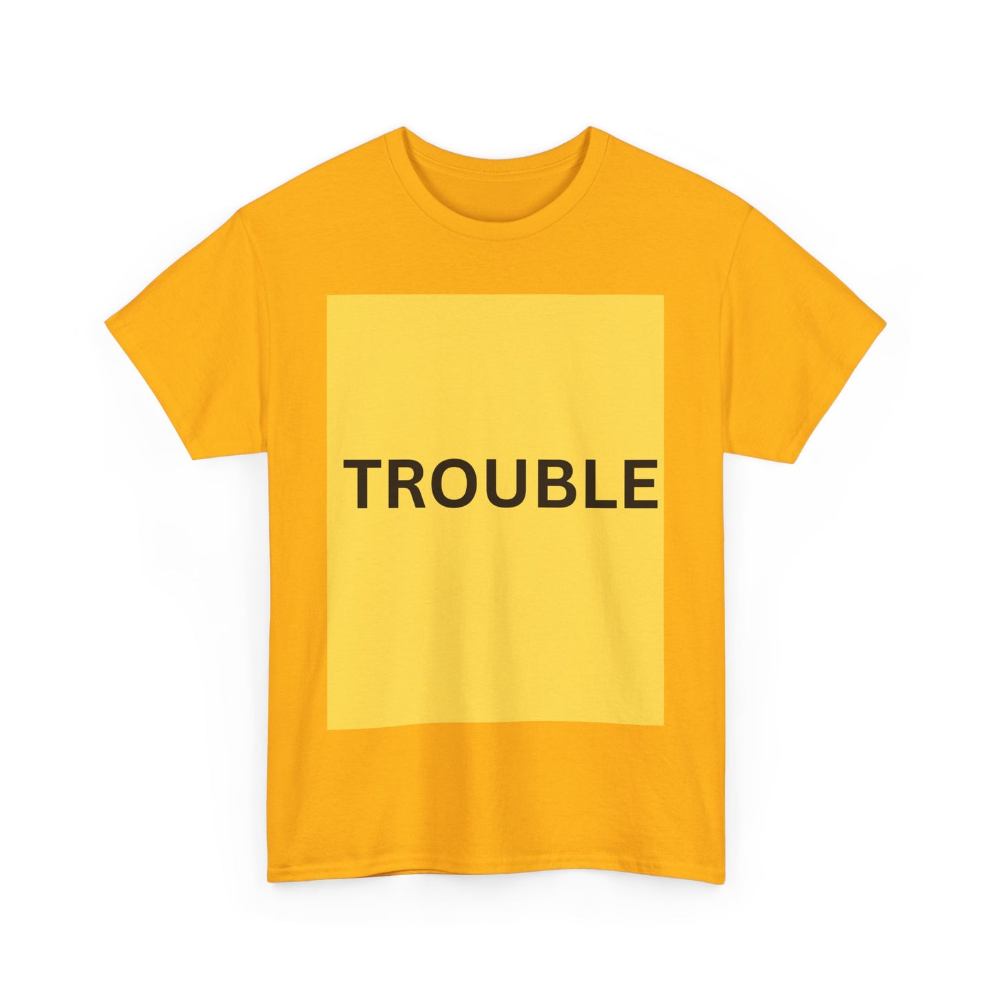 Trouble Unisex Heavy Cotton Tee - Bold Graphic T-Shirt for Everyday Style